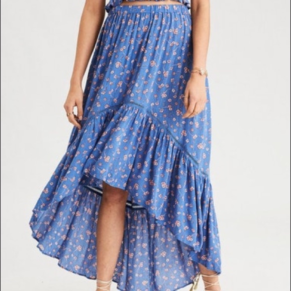 american eagle low high skirt